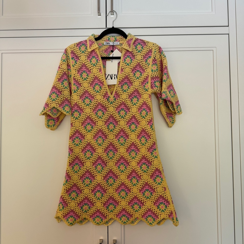 ZARA | Colourful Crochet Coverup